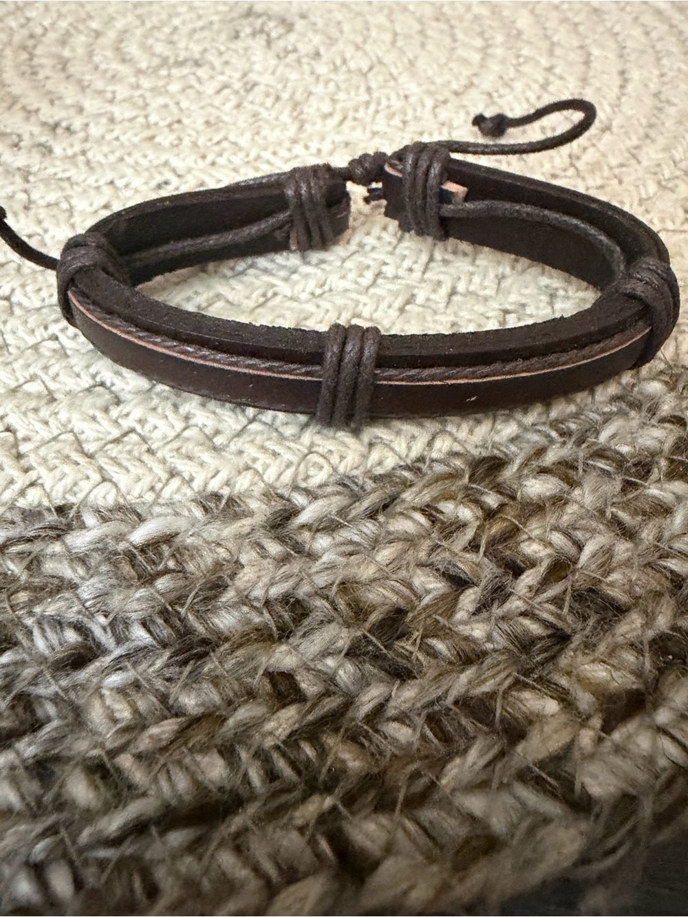 Handcrafted Brown Leather Multi-Strand Bracelet - Picture 1 of 3